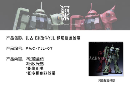 (TAS Studio) Pre-cut Masking Types for YJL 1/100 Zaku 2.0 Conversion Kit