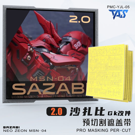 (TAS Studio) Pre-cut Masking Types for YJL 1/100 Sazabi 2.0 Conversion Kit
