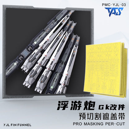 (TAS Studio) Pre-cut Masking Types for YJL 1/100 Fin Funnel for Nu / Hi-Nu Gundam Conversion Kit