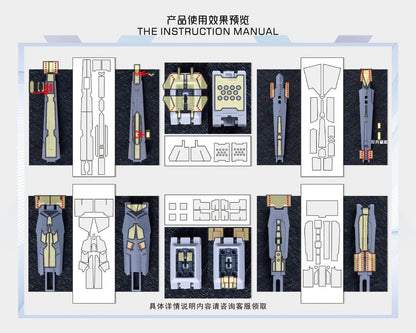 (TAS Studio) Pre-cut Masking Types for YJL 1/100 Fin Funnel for Nu / Hi-Nu Gundam Conversion Kit