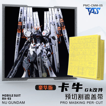 (TAS Studio) Pre-cut Masking Types for Fortune Meow's 1/100 Nu Gundam Conversion Kit Deluxe Version