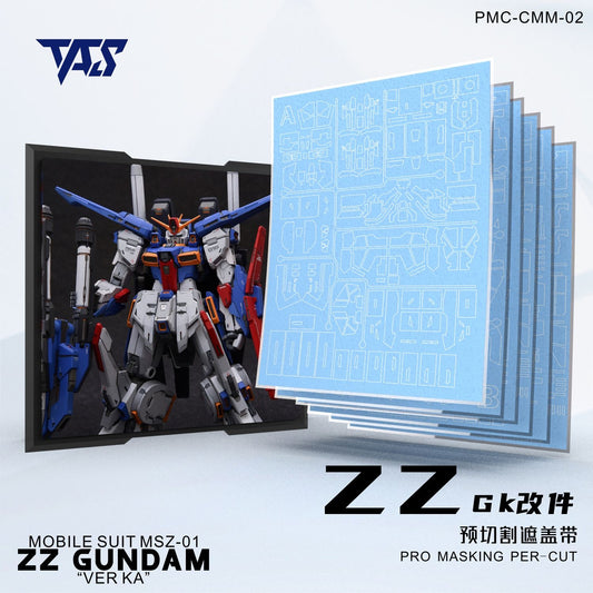 (TAS Studio) Pre-cut Masking Types for Fortune Meow's 1/100 ZZ Gundam Conversion Kit Deluxe Version