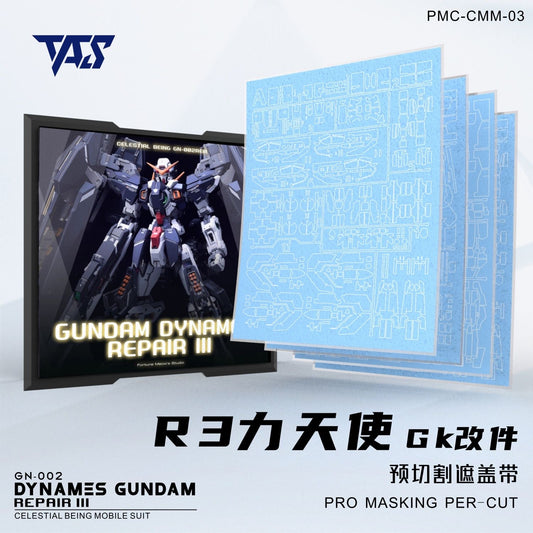 (TAS Studio) Pre-cut Masking Types for Fortune Meow’s 1/100 Gundam Dynames Repair III Conversion Kit