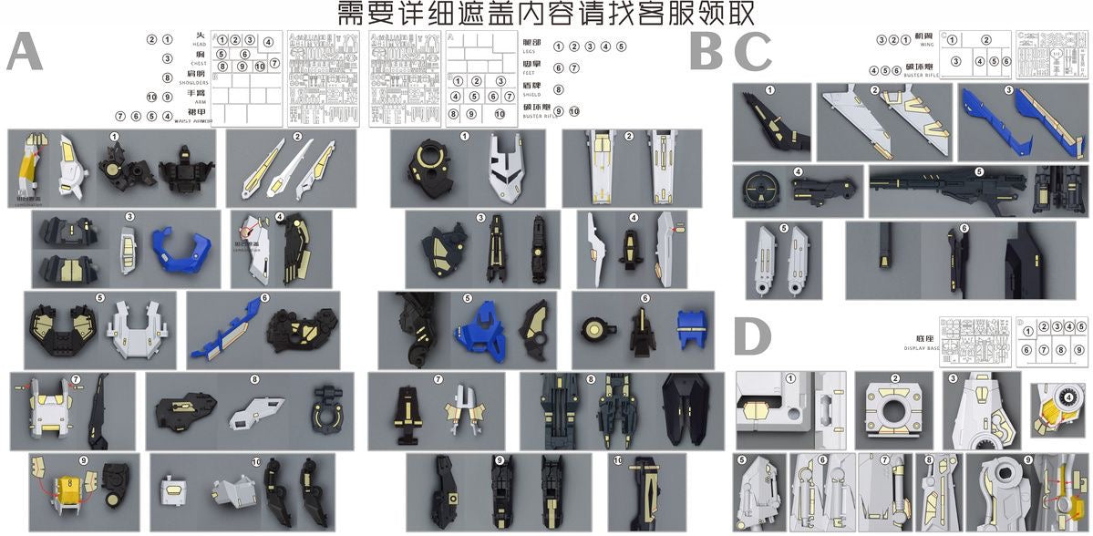 (TAS Studio) Pre-cut Masking Types for Infinite Dimension 1/100 Genesis