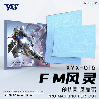 (TAS Studio) Pre-cut Masking Types for Full Mechanics Gundam Aerial