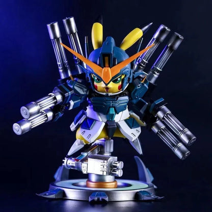 Pokemon X Gundam Action Figure - Heavyarm Custom Pikachu - Blue