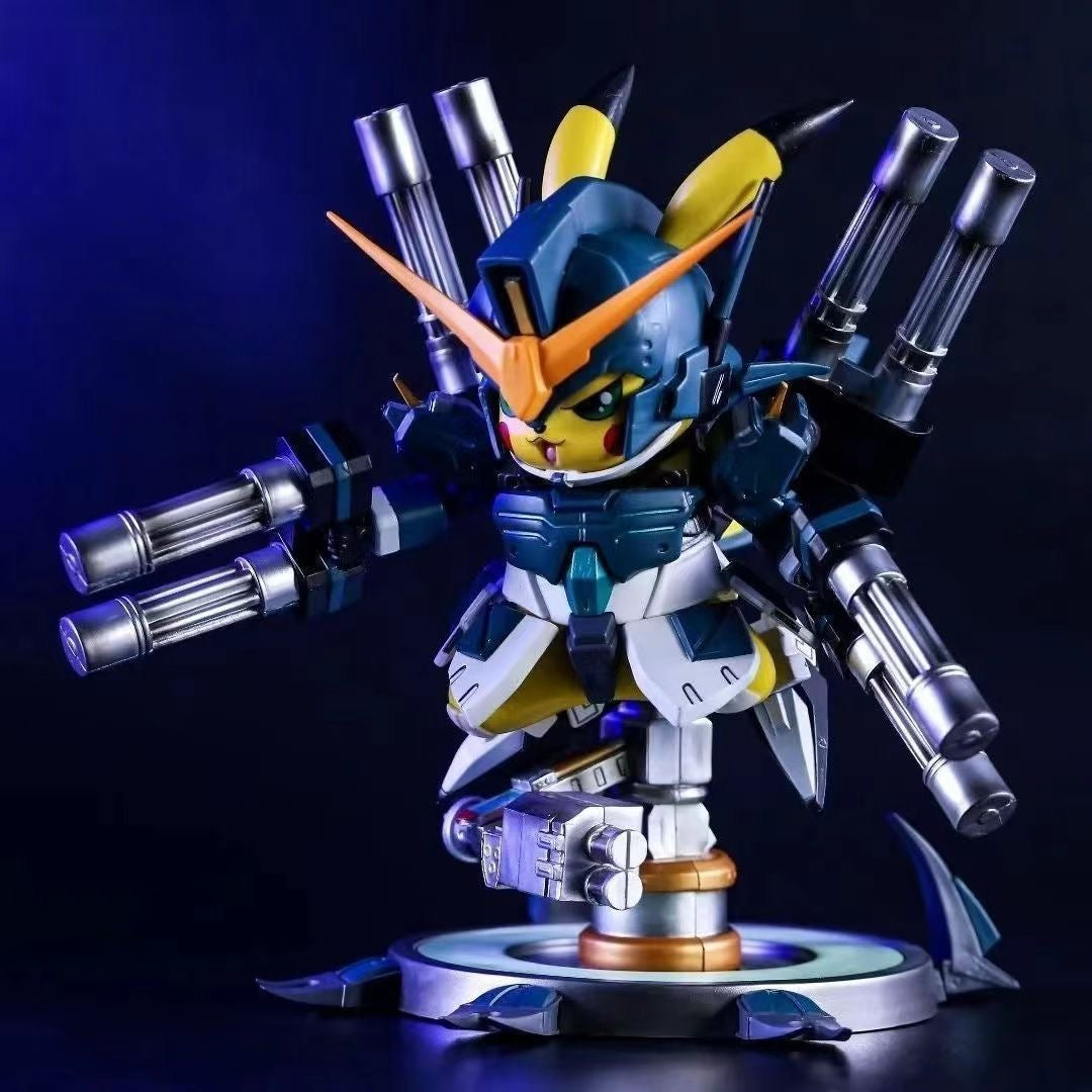 Pokemon X Gundam Action Figure - Heavyarm Custom Pikachu - Blue