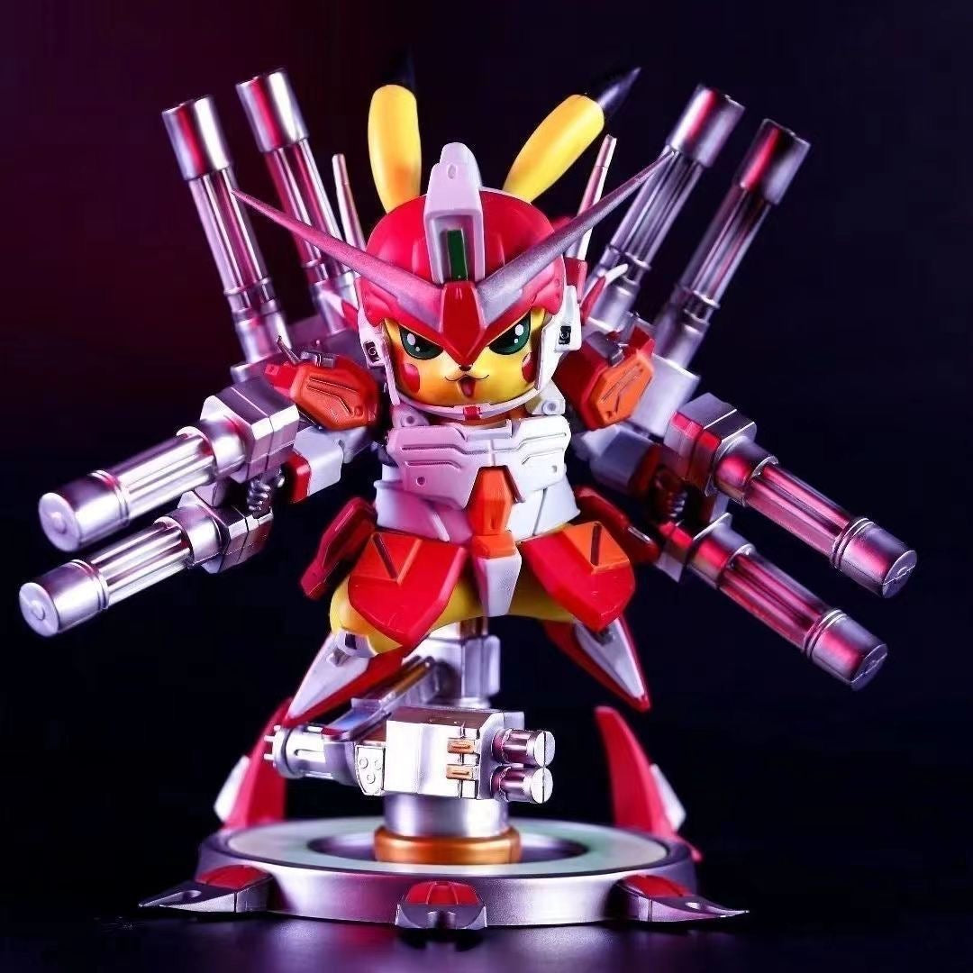 Pokemon X Gundam Action Figure - Heavyarm Custom Pikachu - Red