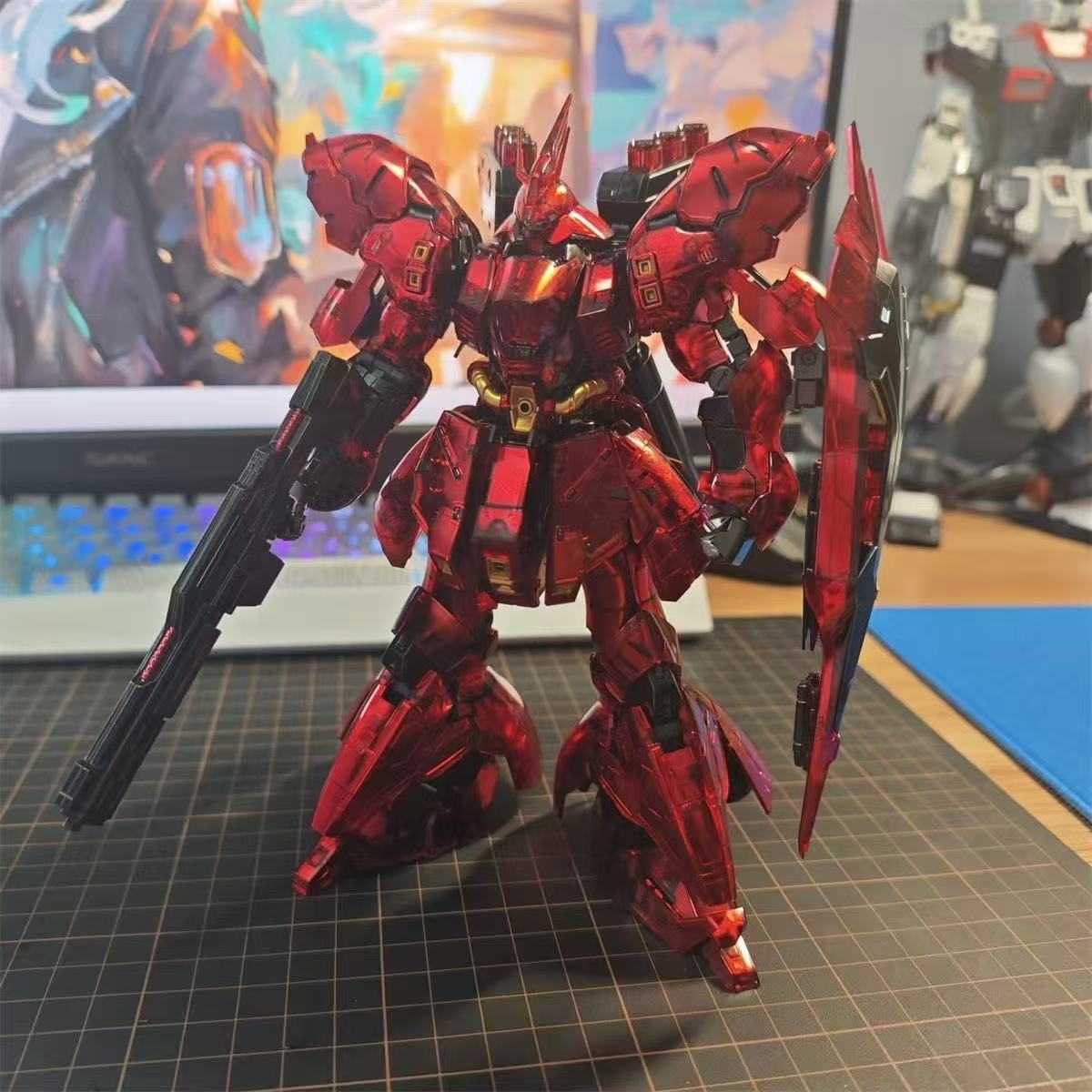 SH Studio RG Sazabi Clear Armor Plated Coating Version (Third Party)