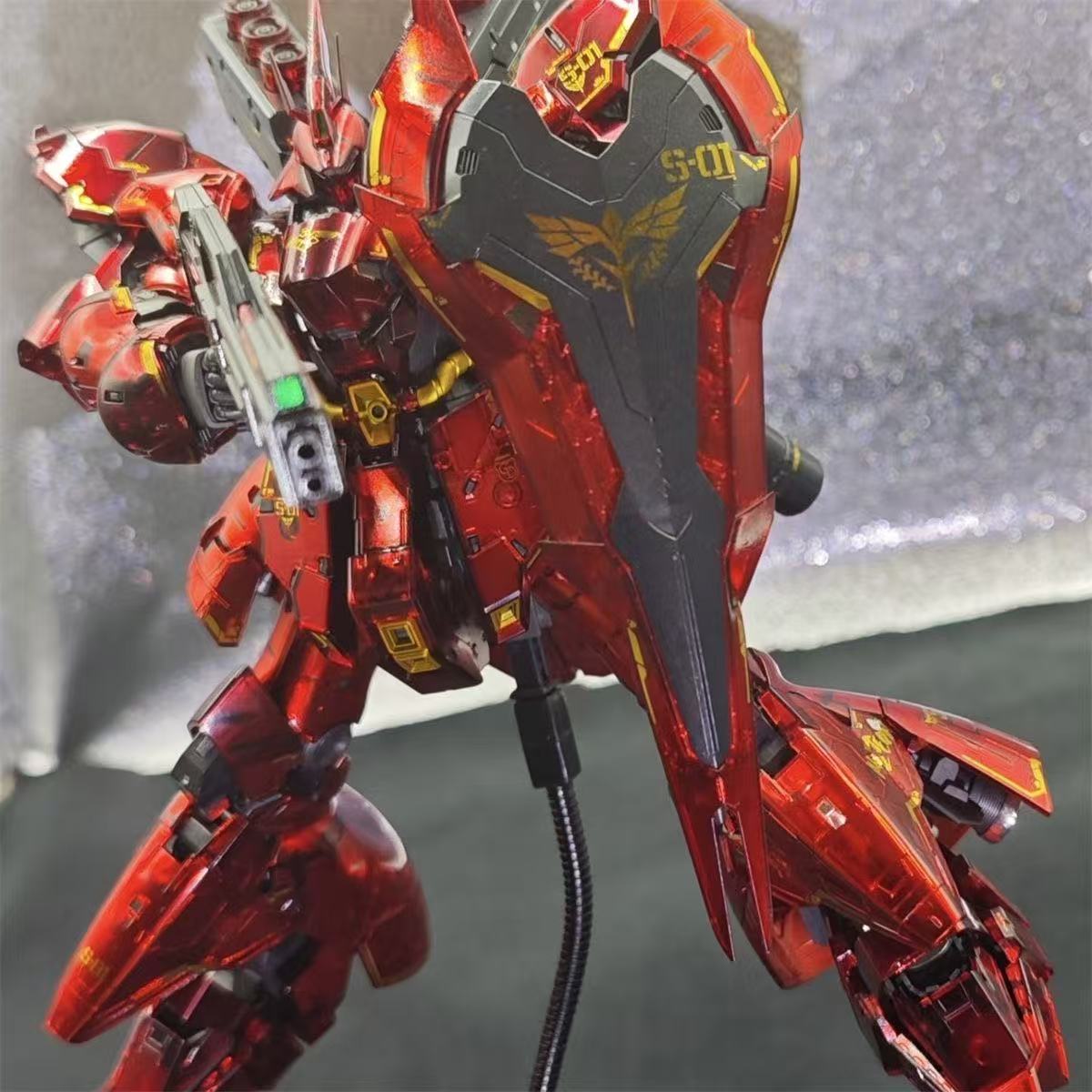 SH Studio RG Sazabi Clear Armor Plated Coating Version (Third Party)