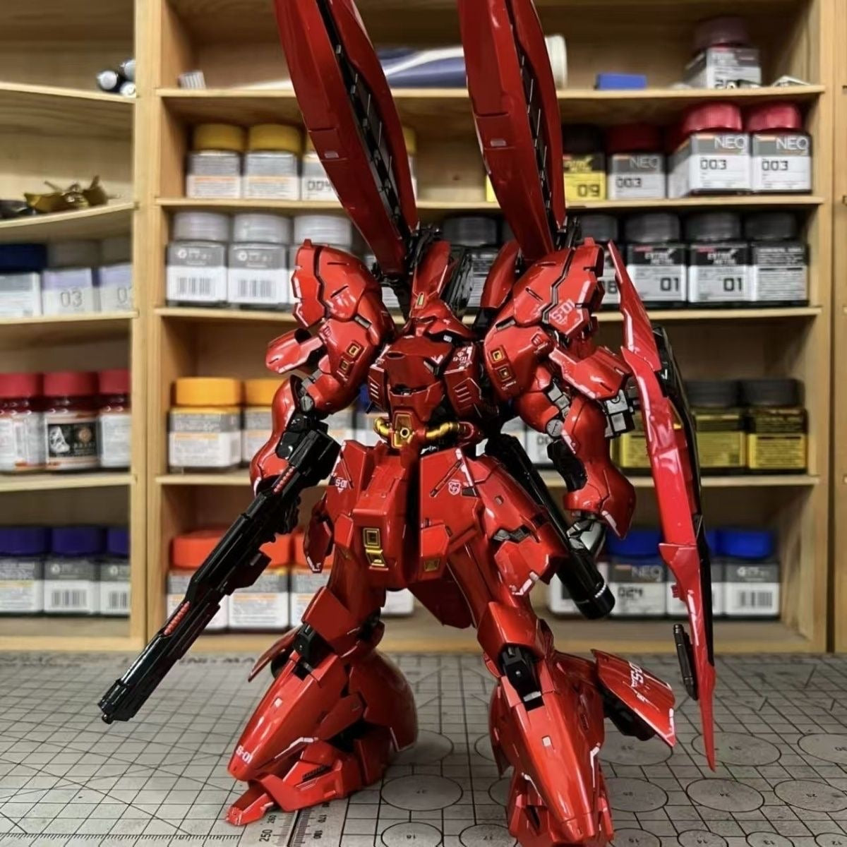 (Pre-Order) GG RG MSN-04FF Sazabi 1/144 [Fukuoka/Side-F] Clear Armor Plated Coating Version (Third Party) (Delivery in 4-5 weeks)