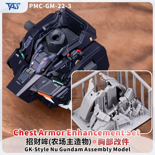 (TAS Studio) Chest Modification GK Parts for Farmer's Creations - 1/100 Nu Gundam [Un-Colored]