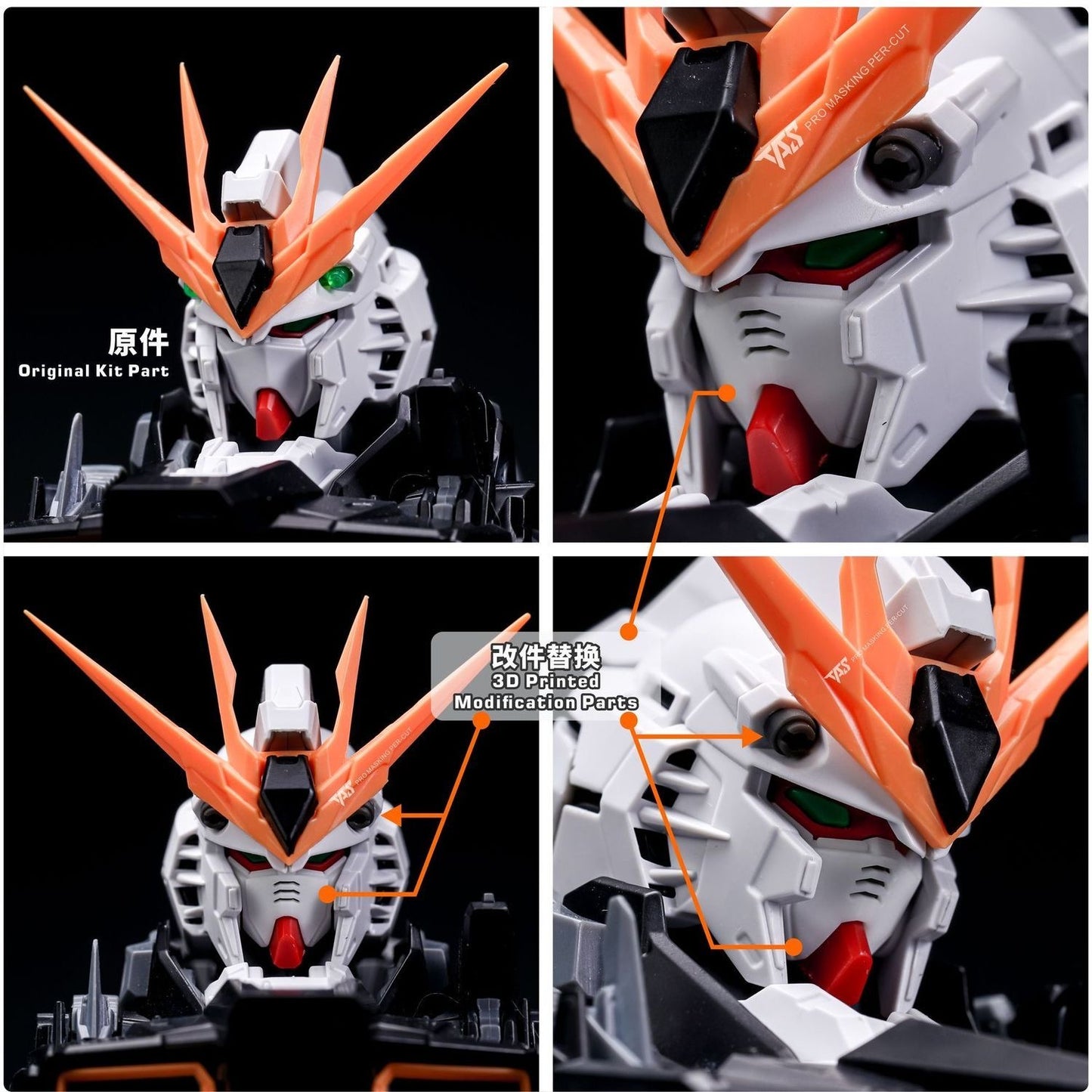(TAS Studio) Face Modification GK Parts for Farmer's Creations - 1/100 Nu Gundam