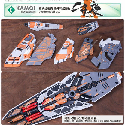 (TAS Studio) Pre-Cut Masking Tape for Farmer's Creations - 1/100 Nu Gundam (Main Body [A] + Fin Funnel Unit [B] Bundle with Bonus)
