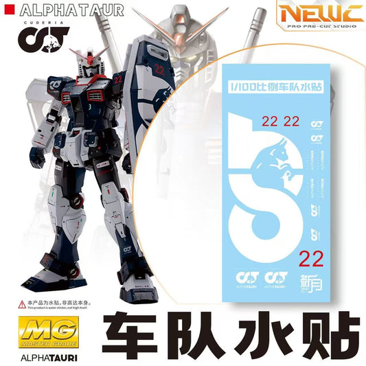 Customized Alpha Tauri Water Decal for MG 01 RX-78-2 Gundam 1/100
