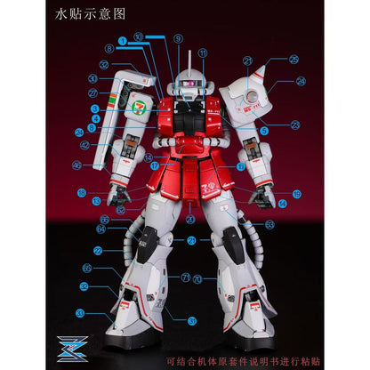 Customized 711 Seven Eleven Water Decal for RG Zaku 1/144