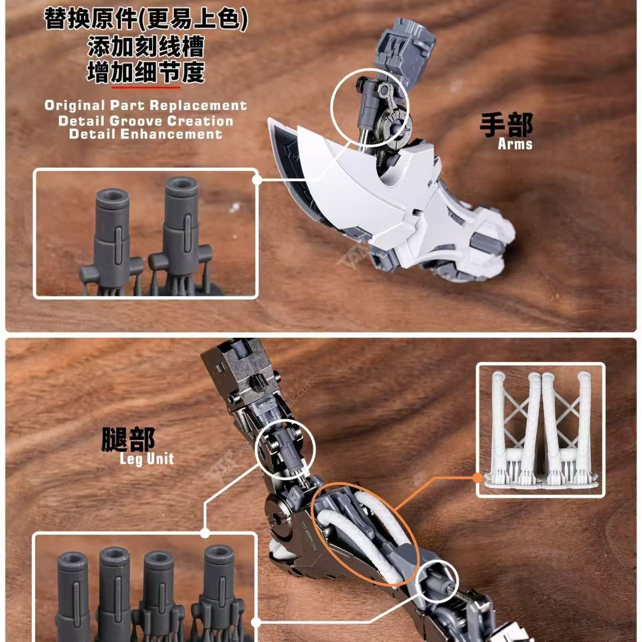 (TAS Studio) Detail Upgrade Conversion Kits for Wolf Technologies 1/100 Metal Frame Barbatos Kit