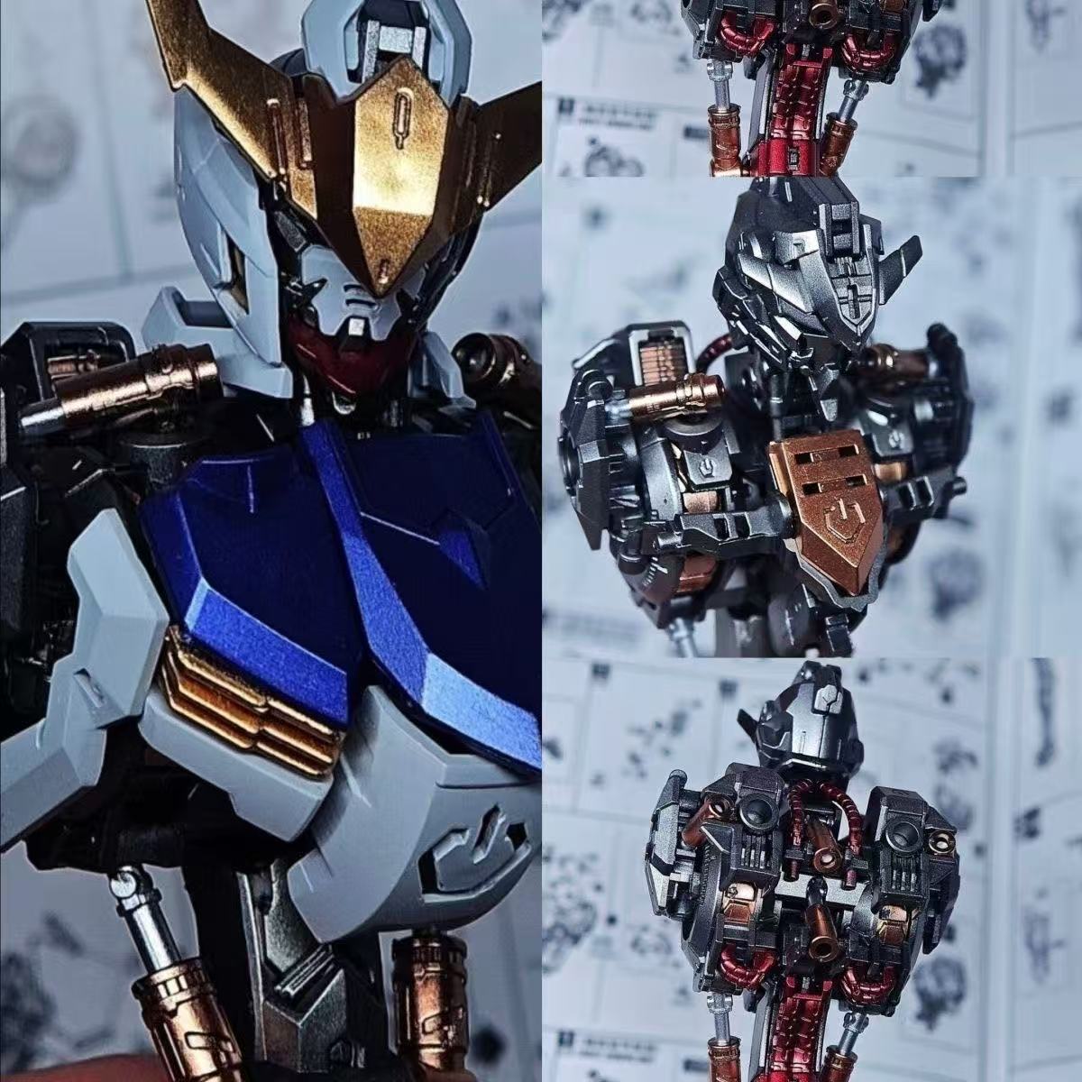 YX Studio Customized Paint Supa 1/100 MG Gundam Barbatos Metallic Coating (Third Party, Not Original Bandai Kit Used)