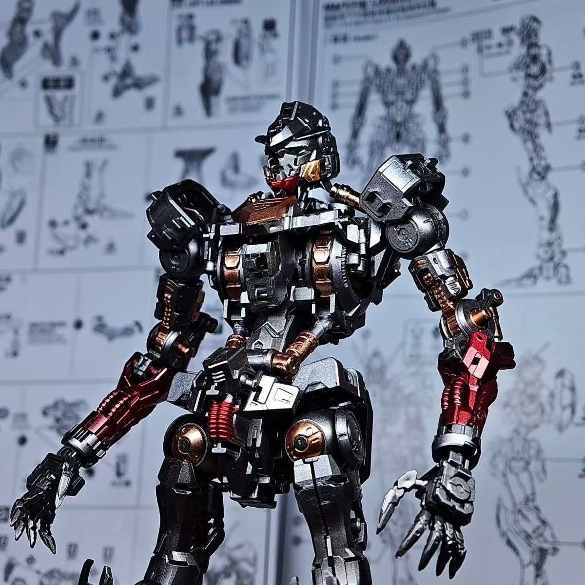 YX Studio Customized Paint Supa 1/100 MG Gundam Barbatos Metallic Coating (Third Party, Not Original Bandai Kit Used)