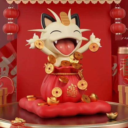 Fortune Meowth Desktop Statue Standard Version (Third Party)