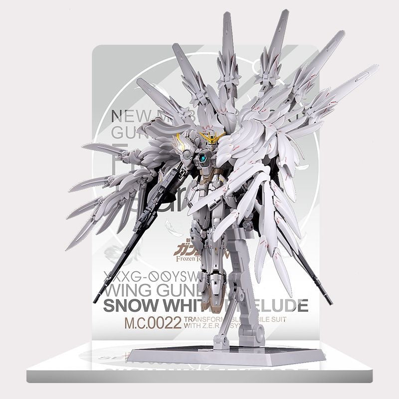 Meibo Acrylic Staging Base for MG Wing Gundam Zero EW Snow White Prelude (Model Kit not Included)