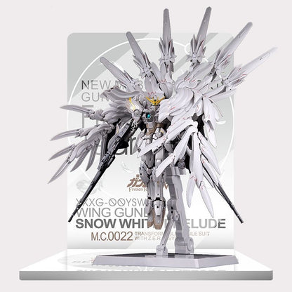 Meibo Acrylic Staging Base for MG Wing Gundam Zero EW Snow White Prelude (Model Kit not Included)