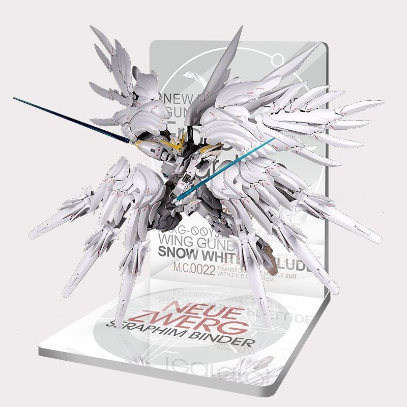 Meibo Acrylic Staging Base for MG Wing Gundam Zero EW Snow White Prelude (Model Kit not Included)