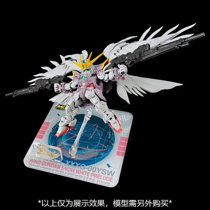 Meibo Acrylic Staging Base for MGSD Wing Gundam Zero EW Snow White Prelude (Model Kit not Included)