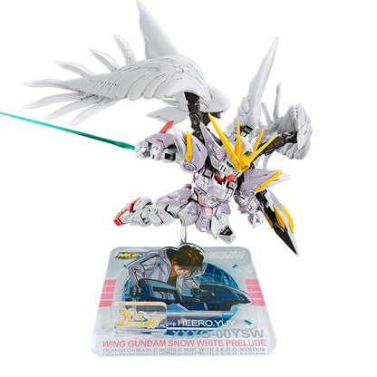 Meibo Acrylic Staging Base for MGSD Wing Gundam Zero EW Snow White Prelude (Model Kit not Included)