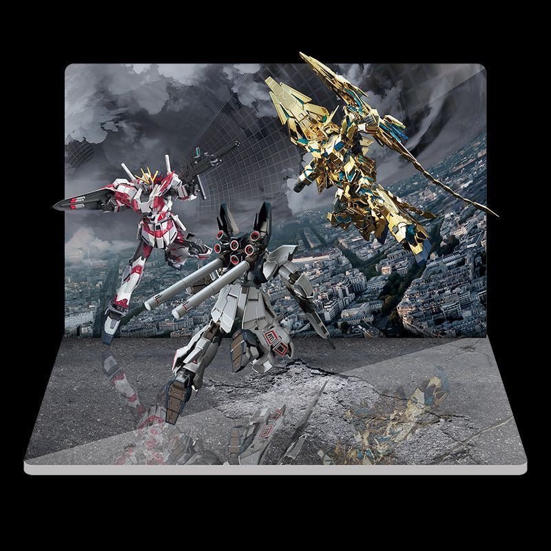 Meibo Acrylic Staging Base for MG Narrative Gundam Space Colony Scene (Model Kit not Included)