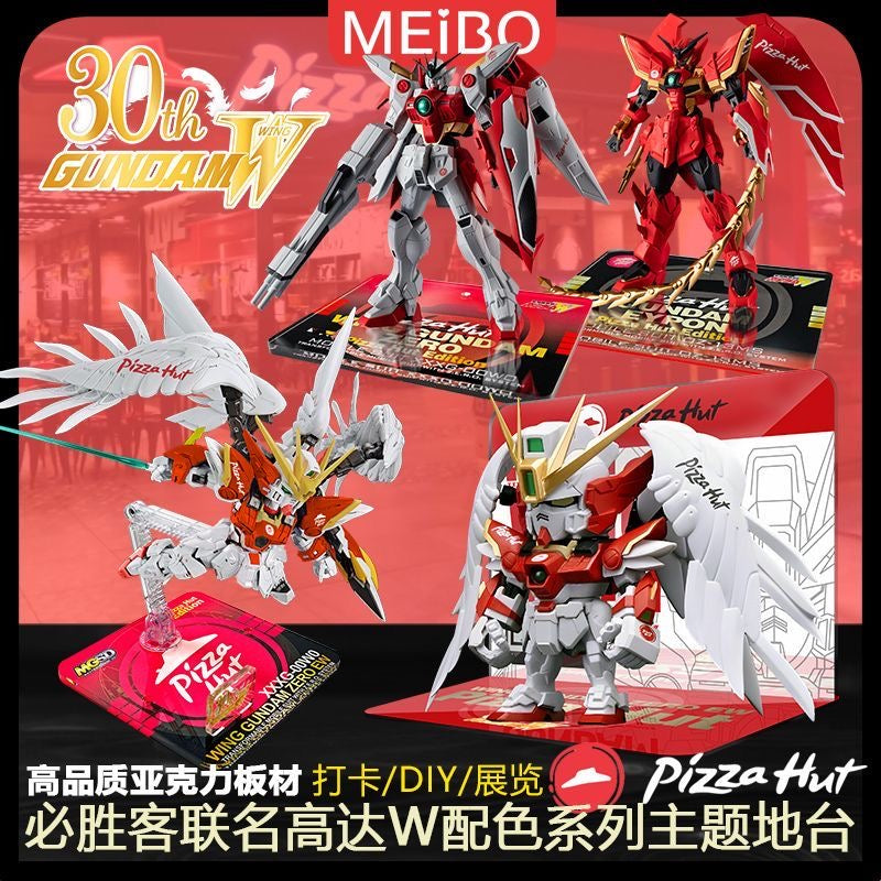 Meibo Acrylic Staging Base for QMSV Wing Gundam Zero EW Pizza Hut Ver. (Model Kit not Included)