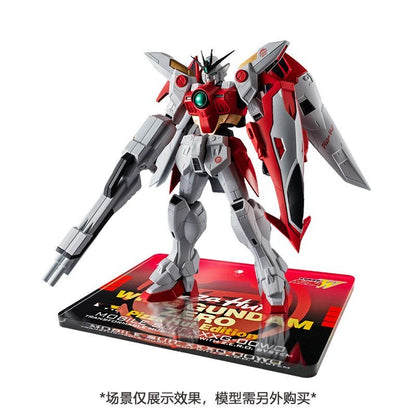 Meibo Acrylic Staging Base for Gundam Universe Figure Wing Gundam Zero Pizza Hut Ver. (Model Kit not Included)