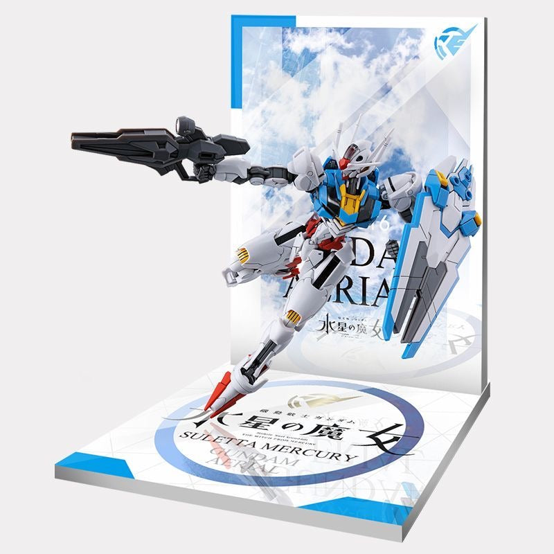 Meibo Acrylic Staging Base for 1/144 HG Gundam Aerial (Model Kit not Included)