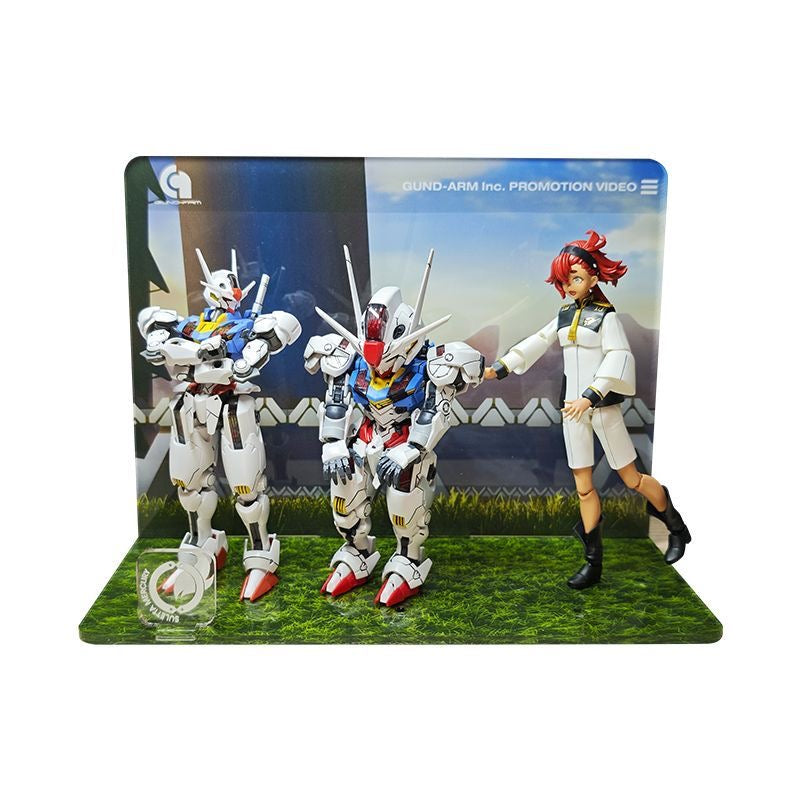 Meibo Acrylic Staging Base for MGSD 1/100 Gundam Aerial and Suletta Mercury (Model Kit not Included)