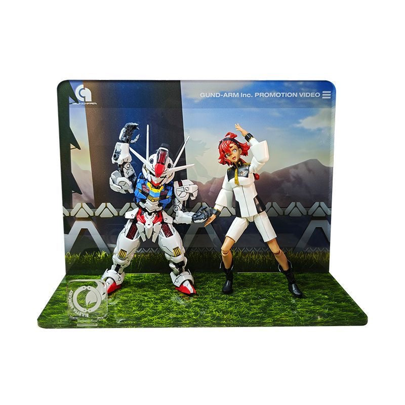 Meibo Acrylic Staging Base for MGSD 1/100 Gundam Aerial and Suletta Mercury (Model Kit not Included)
