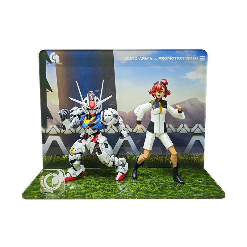 Meibo Acrylic Staging Base for MGSD 1/100 Gundam Aerial and Suletta Mercury (Model Kit not Included)