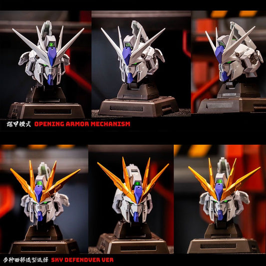 Minerva Hobby Mechanical Myth Series PINGTIANHAINIU Head Carving for RX-93 V Hi-v Gundam / Sky Defender with Led Light