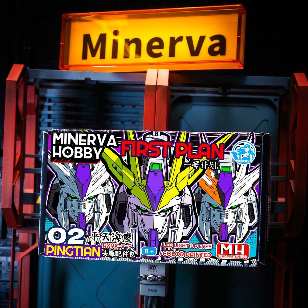 Minerva Hobby Mechanical Myth Series PINGTIANHAINIU Head Carving for RX-93 V Hi-v Gundam / Sky Defender with Led Light