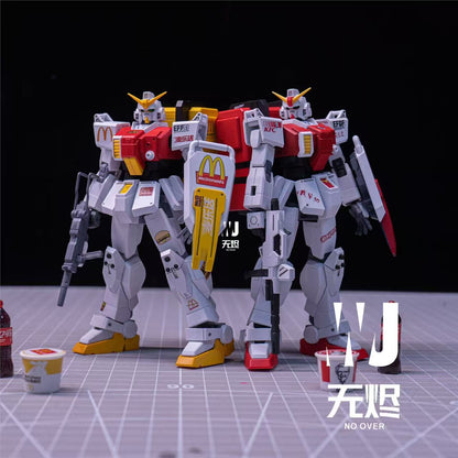 ( WJ Studio ) KK 1/144 Scale HG  rx-79 (G) Gundam Ground Type Customized Version KFC + McDonald's Set  [Special Decals Included]