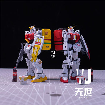 ( WJ Studio ) KK 1/144 Scale HG  rx-79 (G) Gundam Ground Type Customized Version KFC + McDonald's Set  [Special Decals Included]