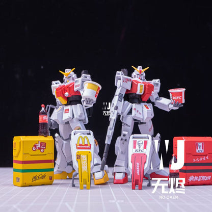 ( WJ Studio ) KK 1/144 Scale HG  rx-79 (G) Gundam Ground Type Customized Version KFC + McDonald's Set  [Special Decals Included]