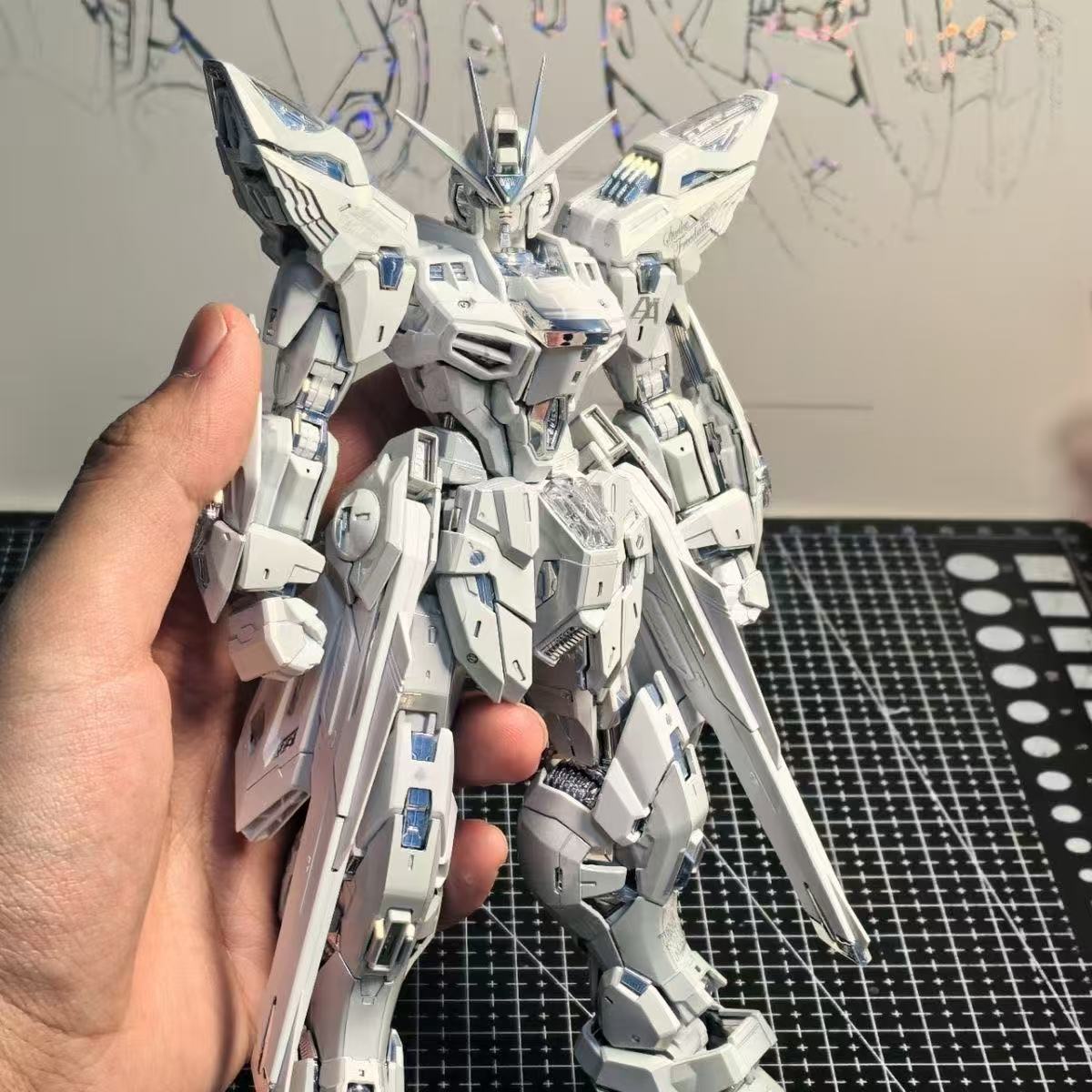 [With Wing of Light] Changlong 7701 1/100 MGEX Strike Freedom Gundam Twilight Coating Version Model kit (Third Party, Not Original Bandai Kit)