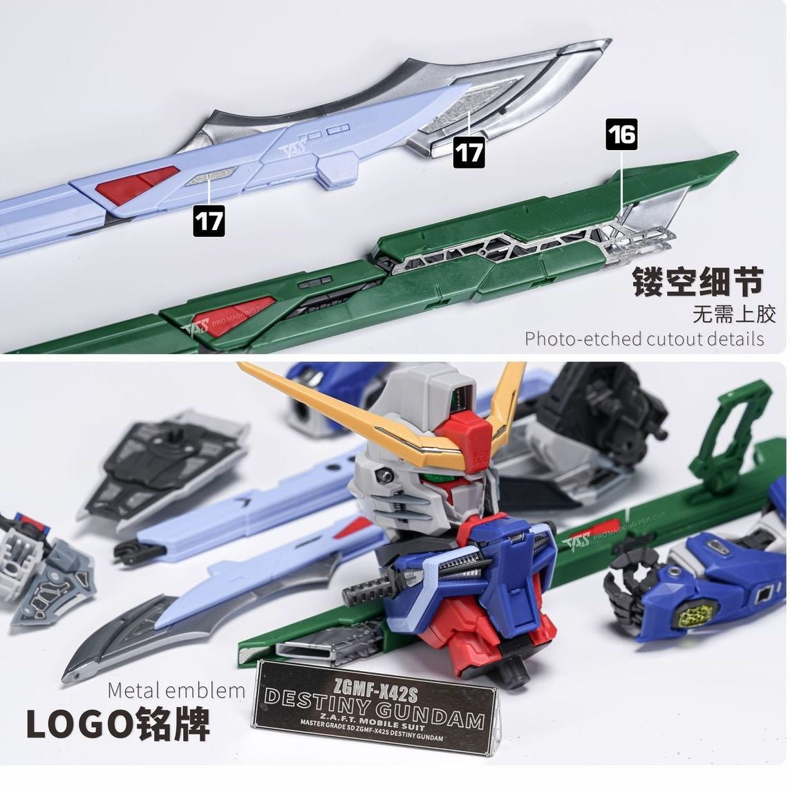 (TAS Studio) Metal Etching Parts for MGSD Destiny Gundam