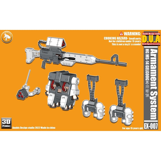 (Anubis Workshop) High Mobility Backpack and Weapon GK Parts Expansion Set for HG Gelgoog [Un-Painted/Un-Colored]