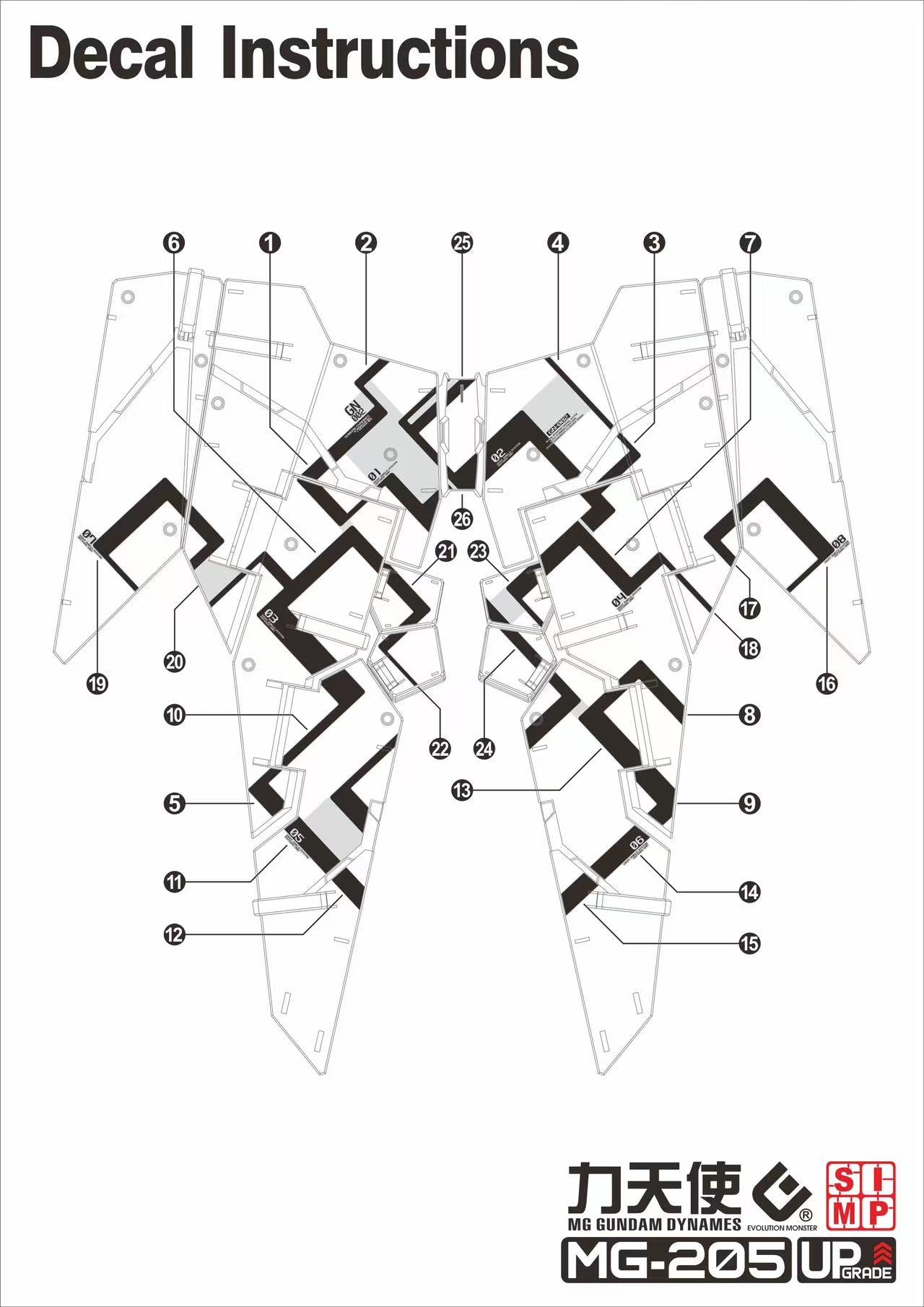 MG 1/100 GUNDAM DYNAMES EVO Water Decal
