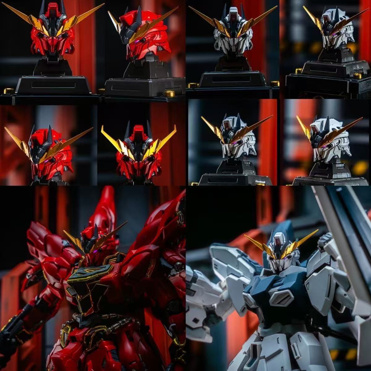Minerva Hobby Mechanical Myth Series Head Carving for Sinanju & Sinanju Stein With Led Light