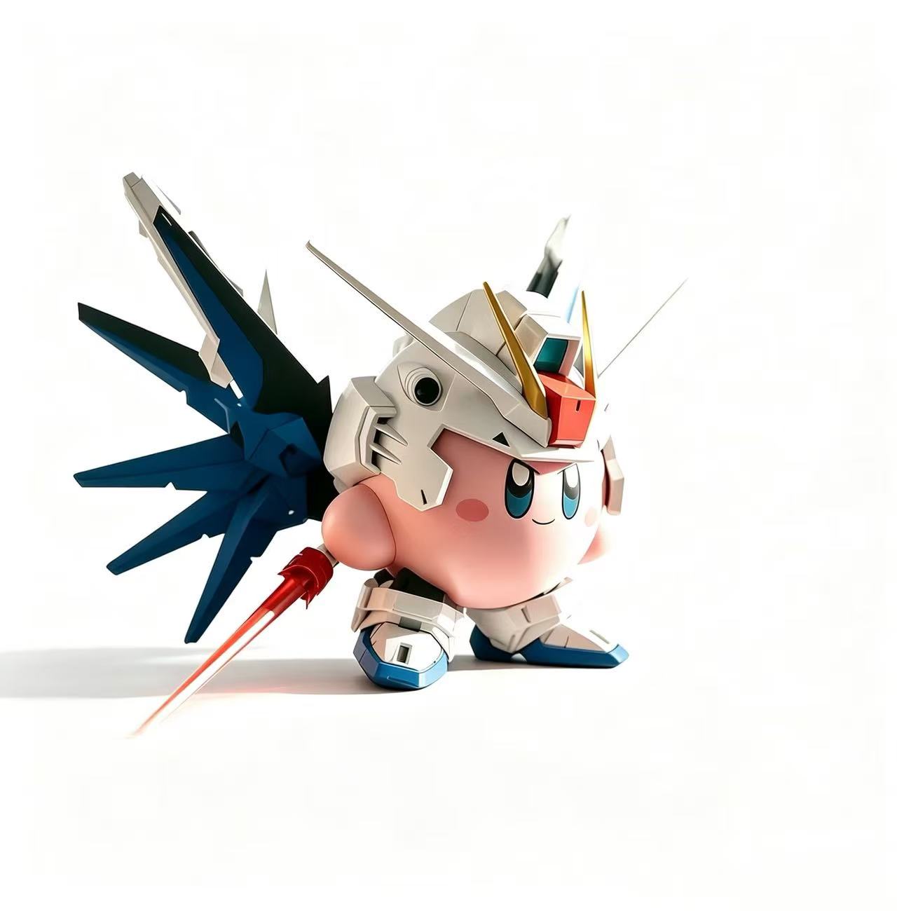 Kirby Cosplay Freedom Gundam Action Figure