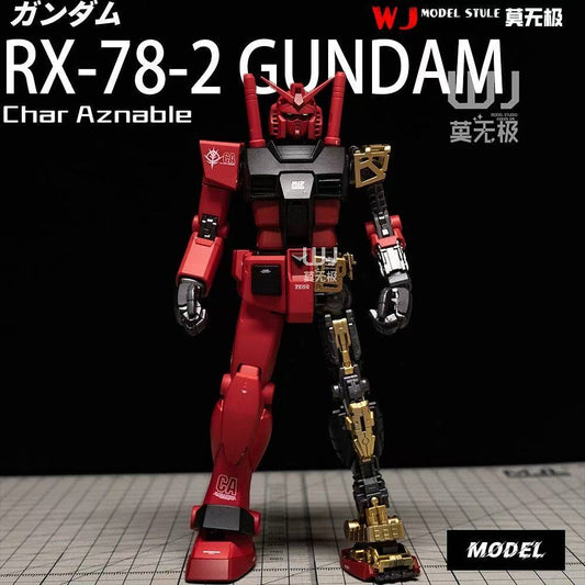 ( WJ Studio ) Customized Painted SUPA 1/100 MG RX-78-2 Ver. 2.0 (Third Party, Not Original Bandai) Char Version