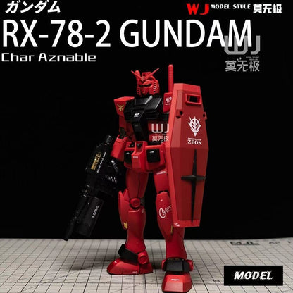 ( WJ Studio ) Customized Painted SUPA 1/100 MG RX-78-2 Ver. 2.0 (Third Party, Not Original Bandai) Char Version