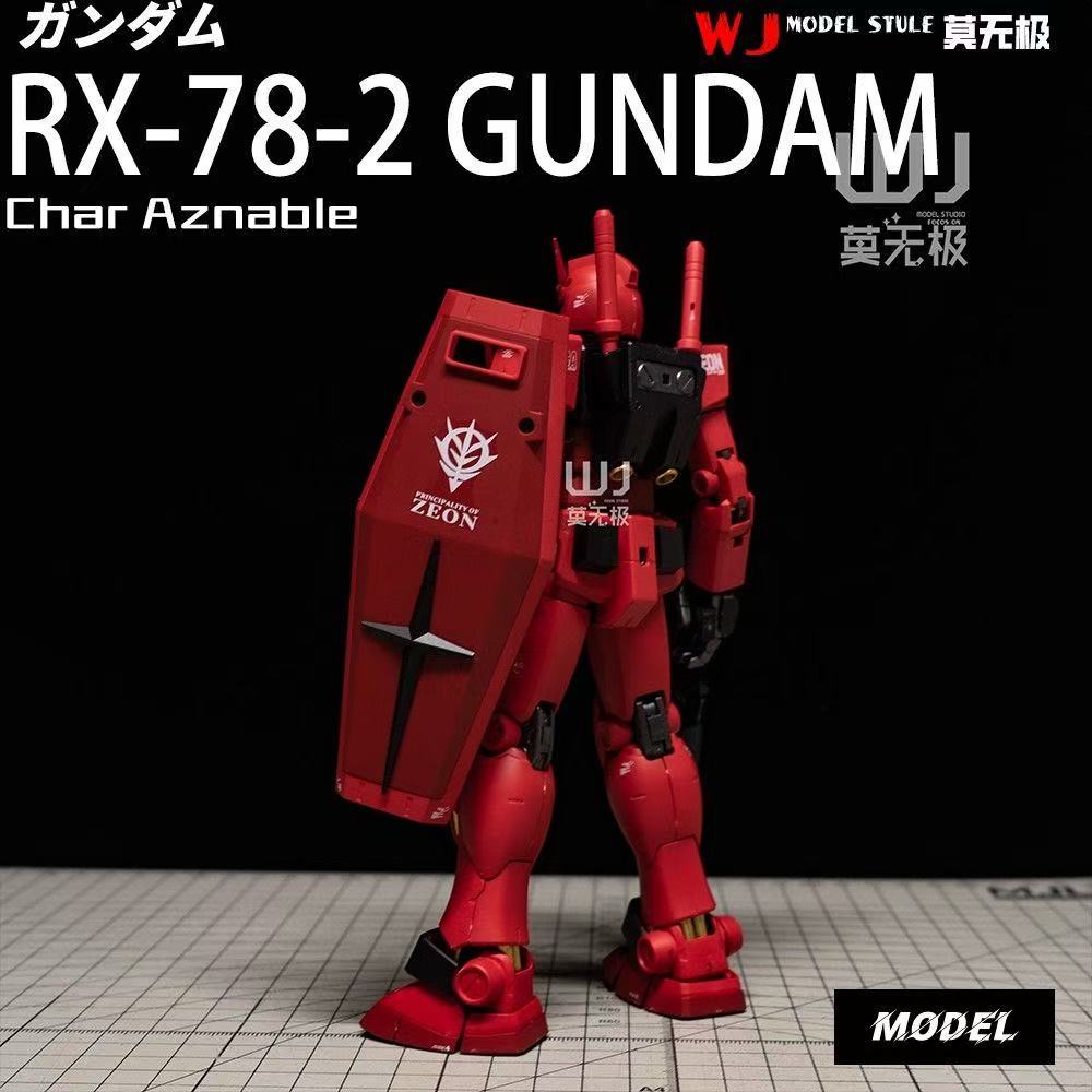 ( WJ Studio ) Customized Painted SUPA 1/100 MG RX-78-2 Ver. 2.0 (Third Party, Not Original Bandai) Char Version